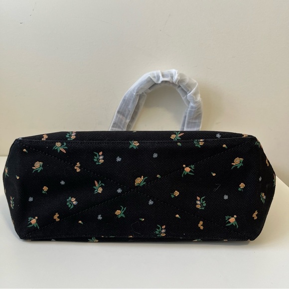 NWT Limited Edition Coach x Peanuts Snoopy Woodstock Black Floral Apple Tote - Picture 7 of 11